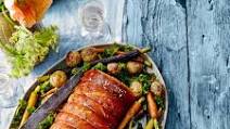 Rolled Crackling Pork Belly with Peach Stuffing Rolled Crackling Pork Belly with Peach Stuffing