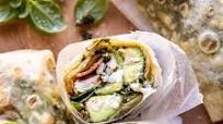 Pesto Chicken and Avocado Bacon Salad Wraps Pesto Chicken and Avocado Bacon Salad Wraps