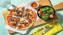 Italian-Spiced Beef Pizza with Fresh Salad Italian-Spiced Beef Pizza with Fresh Salad