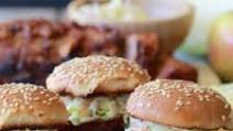 Applewood Pork Sliders with Apple Slaw Recipe Applewood Pork Sliders with Apple Slaw Recipe