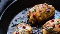 Baked Balsamic Goat Cheese Stuffed Pomegranate chicken Baked Balsamic Goat Cheese Stuffed Pomegranate chicken