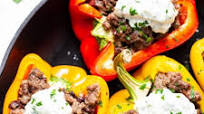 Greek Stuffed Peppers {Paleo, Whole30, Keto} Greek Stuffed Peppers {Paleo, Whole30, Keto}