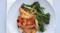 Pork steaks with spicy apples Pork steaks with spicy apples