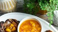 Brined & Grilled Pork Chops With Fresh Peach Sauce Brined & Grilled Pork Chops With Fresh Peach Sauce
