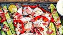 Caesar Chicken Sheet Pan Dinner (Paleo, Whole30, Keto) Caesar Chicken Sheet Pan Dinner (Paleo, Whole30, Keto)