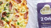 Low-Calorie Ham & Leek White pizza Low-Calorie Ham & Leek White pizza