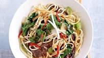 Soy-sesame beef and egg noodle stir-fry Soy-sesame beef and egg noodle stir-fry