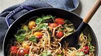 Whole-Grain Spaghetti with Italian Turkey Sausage, Arugula & Balsamic Tomato Sauce Whole-Grain Spaghetti with Italian Turkey Sausage, Arugula & Balsamic Tomato Sauce