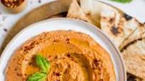 Pizza Hummus--dairy and sesame free Pizza Hummus--dairy and sesame free