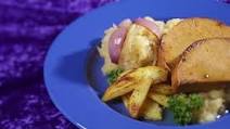 VEGAN ALTERNATIVE TO SMOKED PORK CHOP WITH SAUERKRAUT VEGAN ALTERNATIVE TO SMOKED PORK CHOP WITH SAUERKRAUT