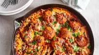 Cheesy Skillet Chicken Parmesan Meatballs Cheesy Skillet Chicken Parmesan Meatballs