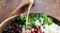 Pomegranate, Kale, and Wild Rice Salad with Walnuts and Feta Pomegranate, Kale, and Wild Rice Salad with Walnuts and Feta