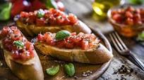 Bruschetta: the classic Italian appetizer recipe for a bruschetta with tomato and basil Bruschetta: the classic Italian appetizer recipe for a bruschetta with tomato and basil