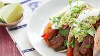 Top Round Steak Fajitas with Guacamole & Whole Wheat Tortillas Top Round Steak Fajitas with Guacamole & Whole Wheat Tortillas