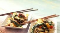 Stir-Fried Vegetables and Wild Garlic with Egg Noodles Stir-Fried Vegetables and Wild Garlic with Egg Noodles