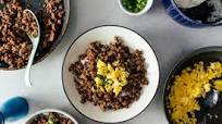Japanese Soboro Donburi: Sweet and Savory Ground Pork and Egg Rice Bowl Japanese Soboro Donburi: Sweet and Savory Ground Pork and Egg Rice Bowl