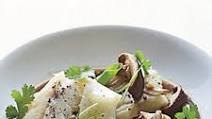 Poached Cod with Shiitakes Poached Cod with Shiitakes