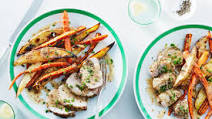 Garlic-Herb Pork Tenderloin with Roasted Potatoes & Gravy Garlic-Herb Pork Tenderloin with Roasted Potatoes & Gravy