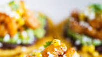 Shrimp Tostadas with Corn Salsa Shrimp Tostadas with Corn Salsa