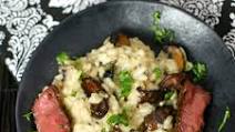 Rib-Eye Steak and Mushroom Risotto Rib-Eye Steak and Mushroom Risotto