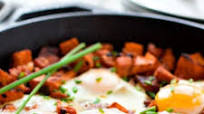 Ham and Sweet Potato Hash with Eggs Ham and Sweet Potato Hash with Eggs
