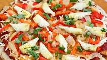 Pizza with Onions, Peppers, and Artichokes Pizza with Onions, Peppers, and Artichokes