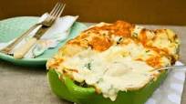 Cheesy Cauliflower and Potato Bake with Spinach Cheesy Cauliflower and Potato Bake with Spinach