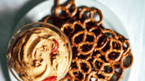 Pretzels & Roasted Red Pepper Hummus Pretzels & Roasted Red Pepper Hummus
