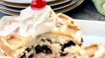 Brownie Stuffed Waffle a la Mode Brownie Stuffed Waffle a la Mode