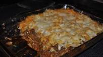 Cheesy Layered Ground Beef and Pasta Casserole Cheesy Layered Ground Beef and Pasta Casserole