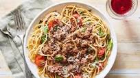 Summer Beef Bolognese with Fresh Tomatoes, Spinach & Spaghetti Summer Beef Bolognese with Fresh Tomatoes, Spinach & Spaghetti