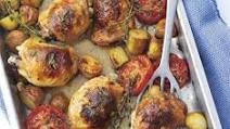Cheesy chicken bake with new potatoes Cheesy chicken bake with new potatoes