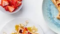 Whole-Grain Waffles with Strawberries and Almonds Whole-Grain Waffles with Strawberries and Almonds