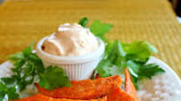 Baked Yam Fries with Dip Baked Yam Fries with Dip