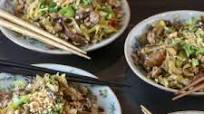 Eggplant and pork stir-fry Eggplant and pork stir-fry