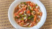 Chopped Tomato and Onion with Bagoong Isda Chopped Tomato and Onion with Bagoong Isda
