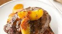 Sizzling Steak with Peach Steak Sauce Sizzling Steak with Peach Steak Sauce