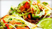 Black Bean and Salmon Tostadas Black Bean and Salmon Tostadas