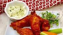 Air Fryer Chicken Wings with Yogurt Blue Cheese Dipping Sauce Air Fryer Chicken Wings with Yogurt Blue Cheese Dipping Sauce