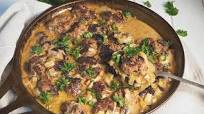 Meatballs with Leek & Mushroom Creamy Sauce Meatballs with Leek & Mushroom Creamy Sauce