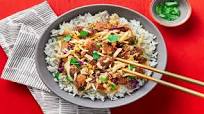 Pork & Cabbage Stir-Fry with Cilantro & Crispy Onions Pork & Cabbage Stir-Fry with Cilantro & Crispy Onions