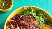 Beet Noodle Bowls with Steak and Chimichurri Beet Noodle Bowls with Steak and Chimichurri