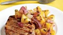 Pan-Grilled Pork Chops with Grilled Pineapple Salsa Pan-Grilled Pork Chops with Grilled Pineapple Salsa