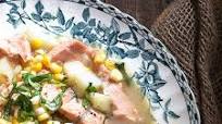 Fresh Summer Corn Chowder with Trout Fresh Summer Corn Chowder with Trout