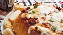 Garlic Bread Bowl with Spicy Pizza Dip Garlic Bread Bowl with Spicy Pizza Dip