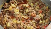 Picadillo- Ground Beef Saute with Potatoes and Carrots Picadillo- Ground Beef Saute with Potatoes and Carrots
