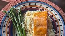 Air Fryer Salmon with Maple-Bourbon Glaze