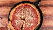 Chicago-Style Veggie Deep Dish Pizza with ricotta, spinach, and roasted red peppers Chicago-Style Veggie Deep Dish Pizza with ricotta, spinach, and roasted red peppers