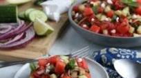 Greek Style Watermelon Feta Mint Salad Recipe Greek Style Watermelon Feta Mint Salad Recipe