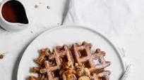 Vegan Bananas Foster Waffles (Banana Bread Waffles0 Vegan Bananas Foster Waffles (Banana Bread Waffles0